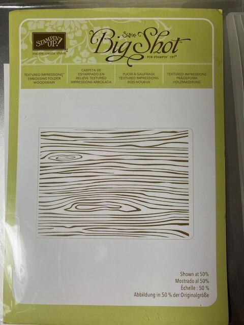 Sizzix Woodgrain Textured Embossing Folder - New