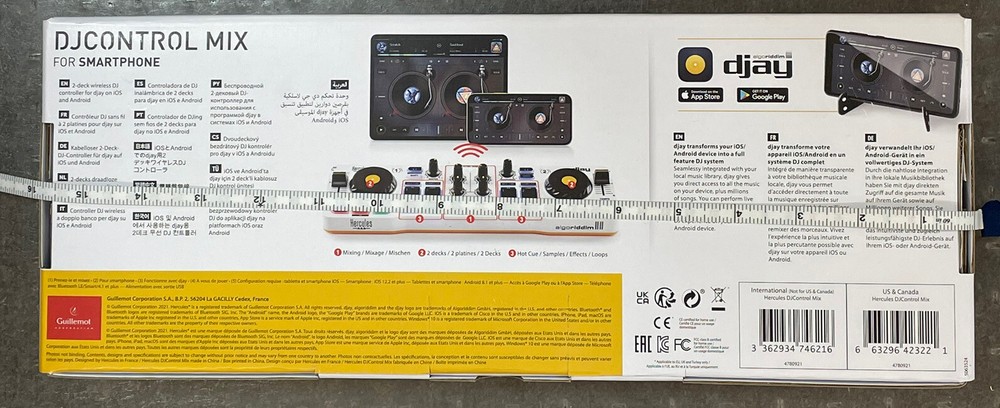 Hercules DJControl Mixer Bluetooth Wireless DJ Controller for Smartphone - NEW