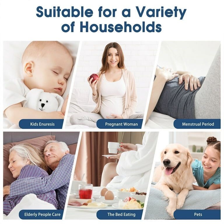 3 Layer Quilted Waterproof Mattress Hypoallergenic Protector Cover Elastic