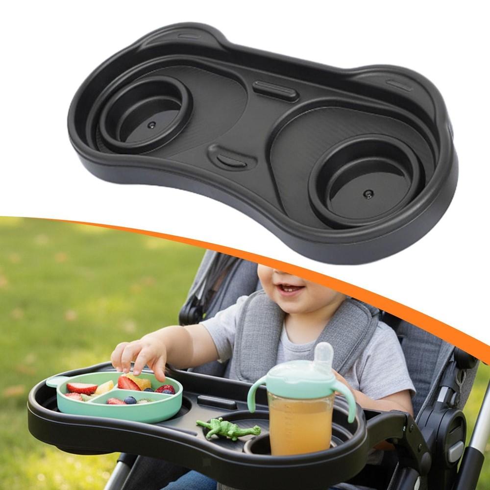 Universal Stroller Snack Tray Spacious Easy Clean Stroller Tray Attachment
