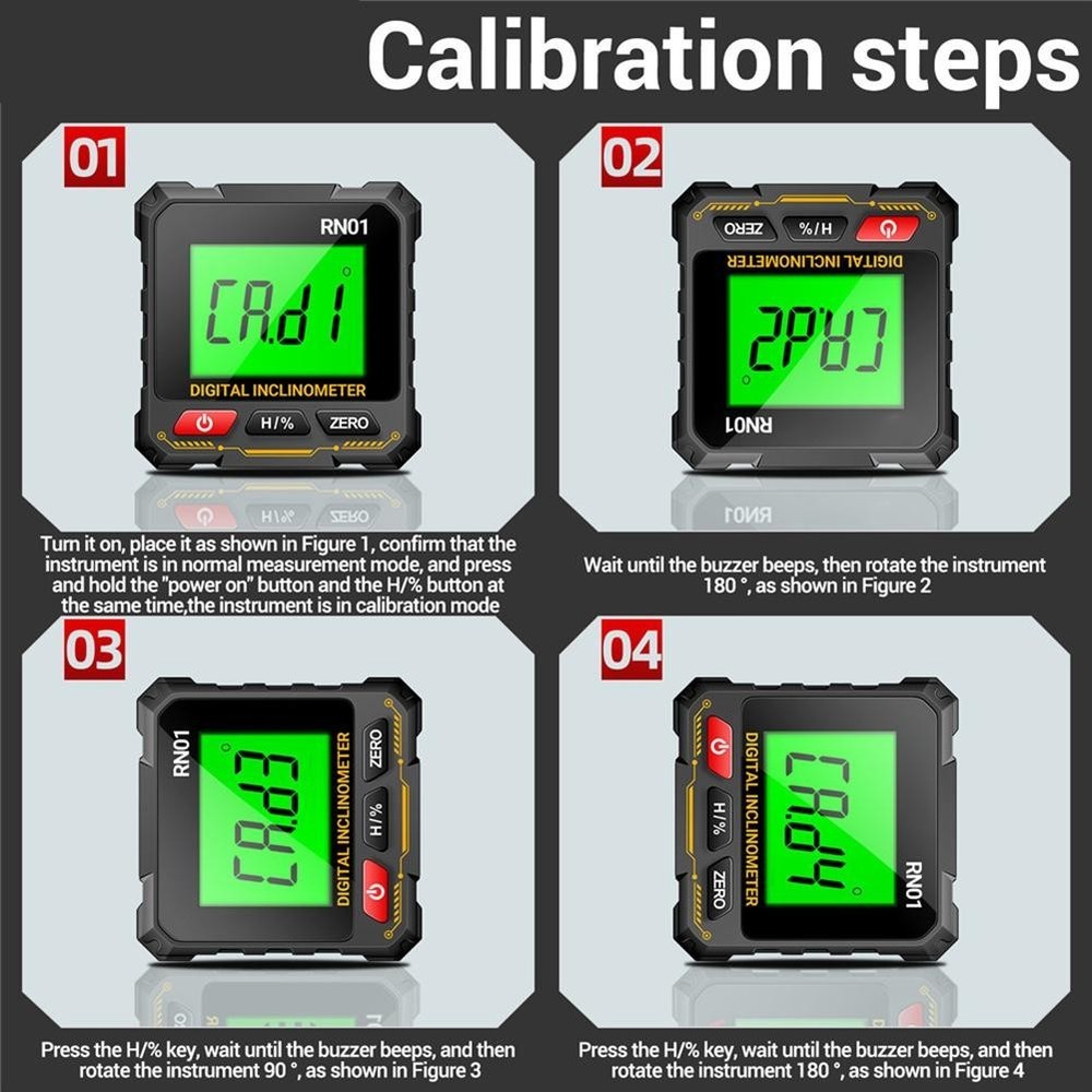 Electronic Digital Angle Meter RN01 with Backlit Display for Woodworking Use