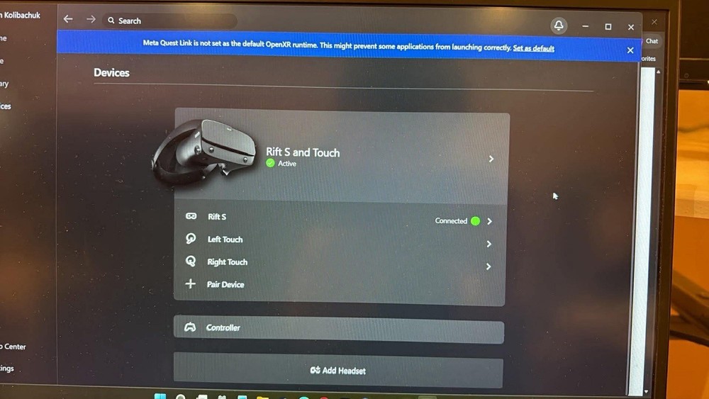 Oculus Rift S VR Headset PC Gaming Bundle w/ Controllers & Cables Tested Working