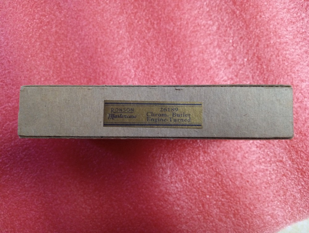 Ronson Cigarette Case/Lighter With Original Papers+Box+Cloth Edison Voicewriter