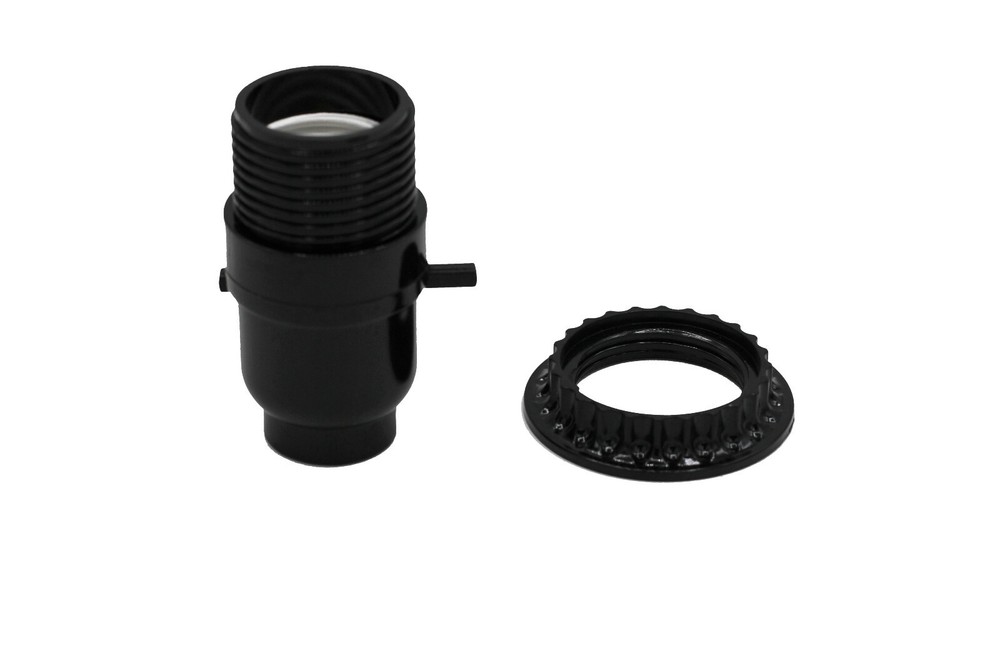 Creative Hobbies Black Phenolic Push Thru Socket with Uno Ring, 1/8 -Pack of 2