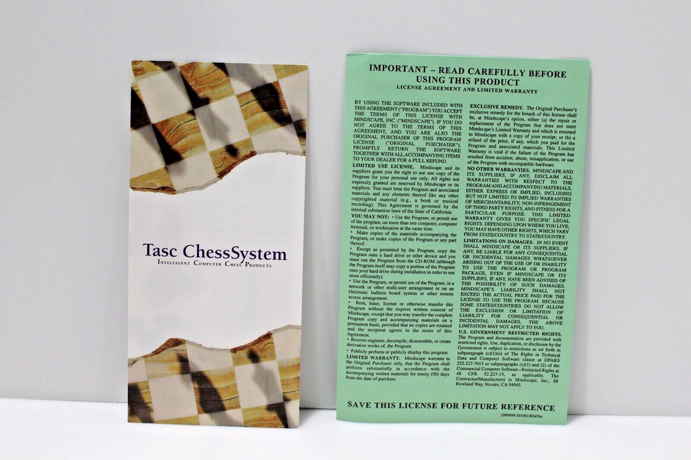 Chessmaster 5500 User's guide Only; Windows 95 - Mindscape, 1997