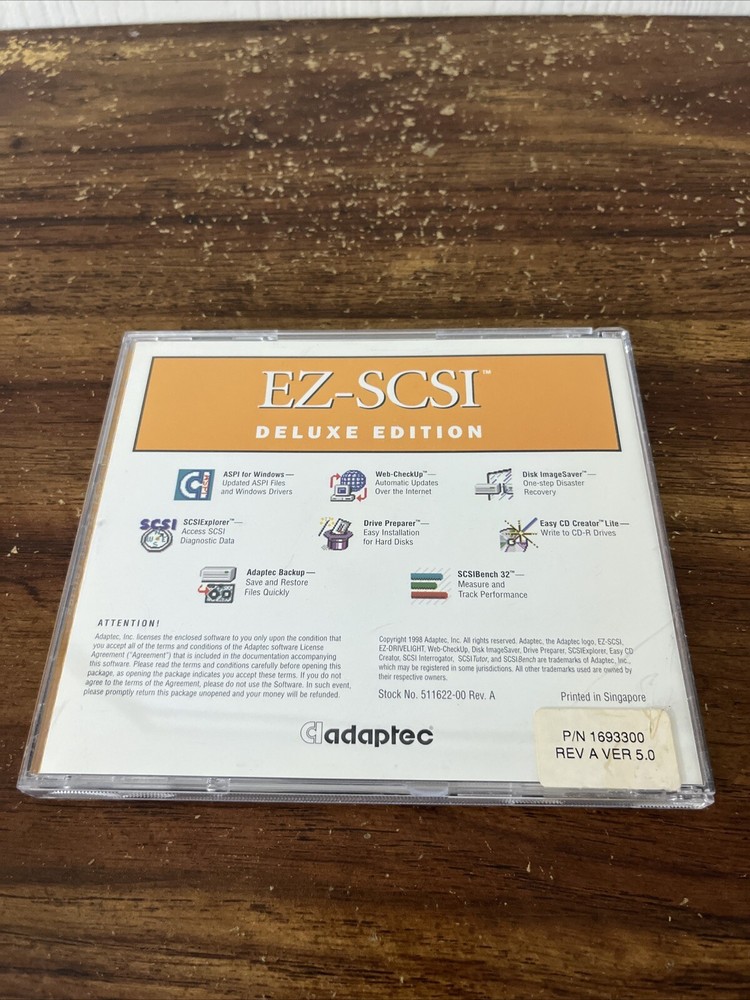 Adaptec EZ-SCSI Deluxe Edition CD-ROM 1998