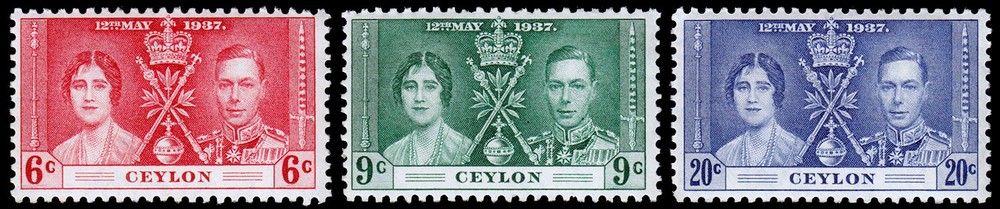 Ceylon Scott 275-277 (1937) Mint LH VF Complete Set C