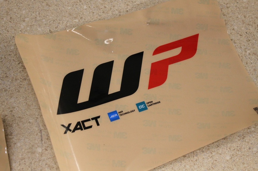 OEM KTM Front Fork Decals OEM WP XACT Sticker Set 9865 D4