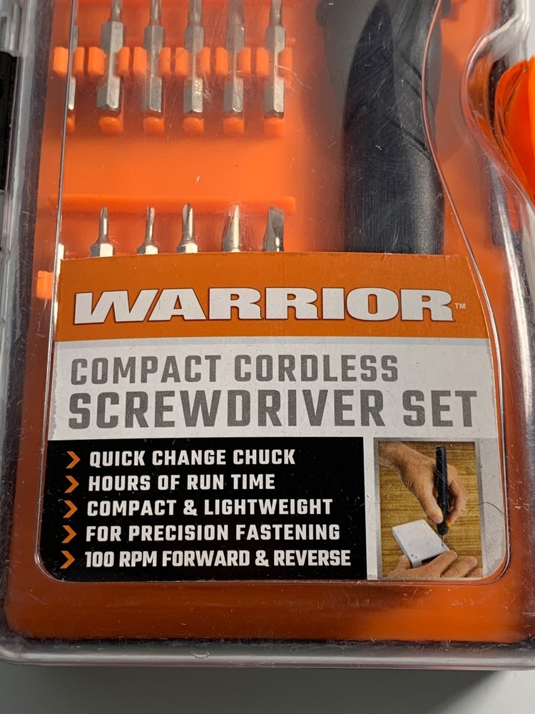 Warrior 19 in 1 Compact Cordless Screwdriver Set