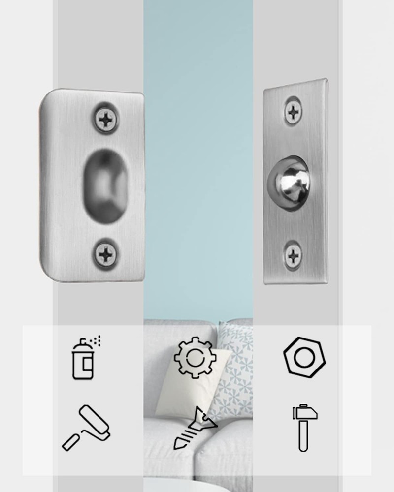 4 PCS Adjustable Ball Door Catch Roller Latch Internal Door Hardware