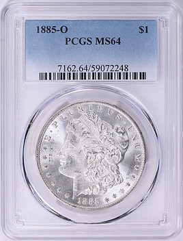 1885 - O - PCGS - MS64 - $1 Morgan