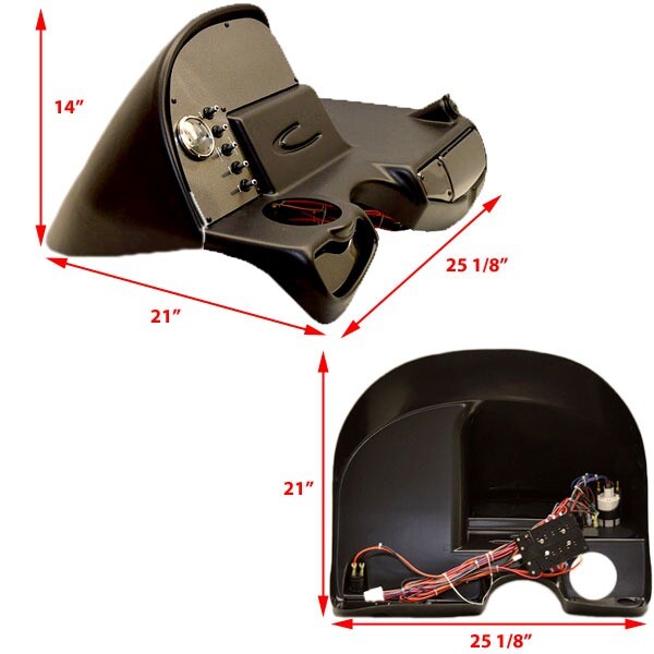 Crestliner Boat Dash Panel K-064-075A | 1600 Fish Hawk Black