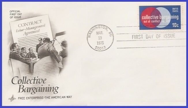 USA4 #1558 U/A ARTCRAFT FDC   Collective Bargaining