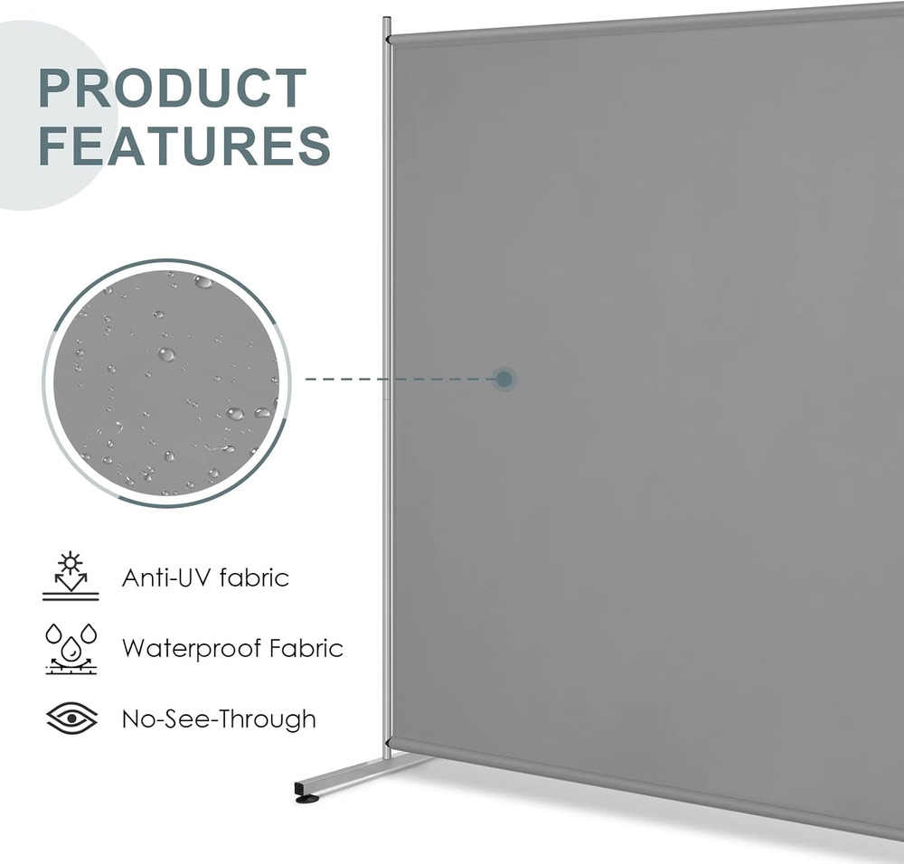 RANTILA Single Large Panel Room Divider, Privacy Screen for Office, Partition Se
