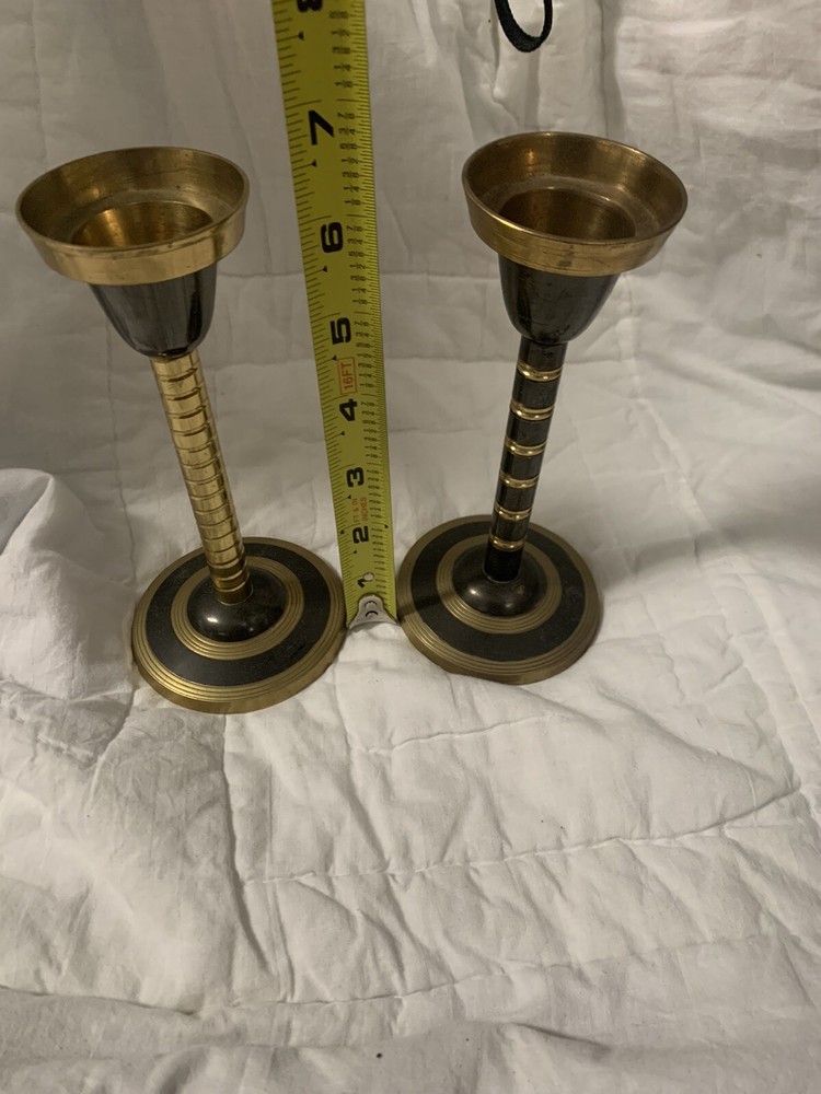 Oxidized Tapered Candle Holder