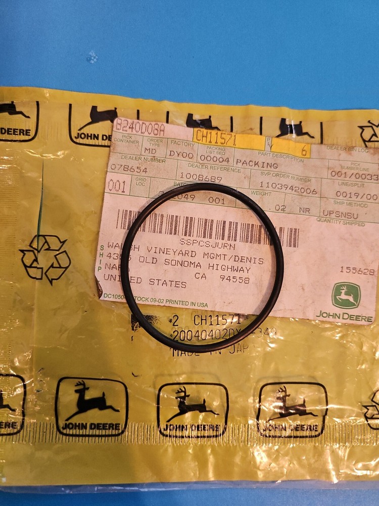 John Deere Original Equipment Packing - CH11571