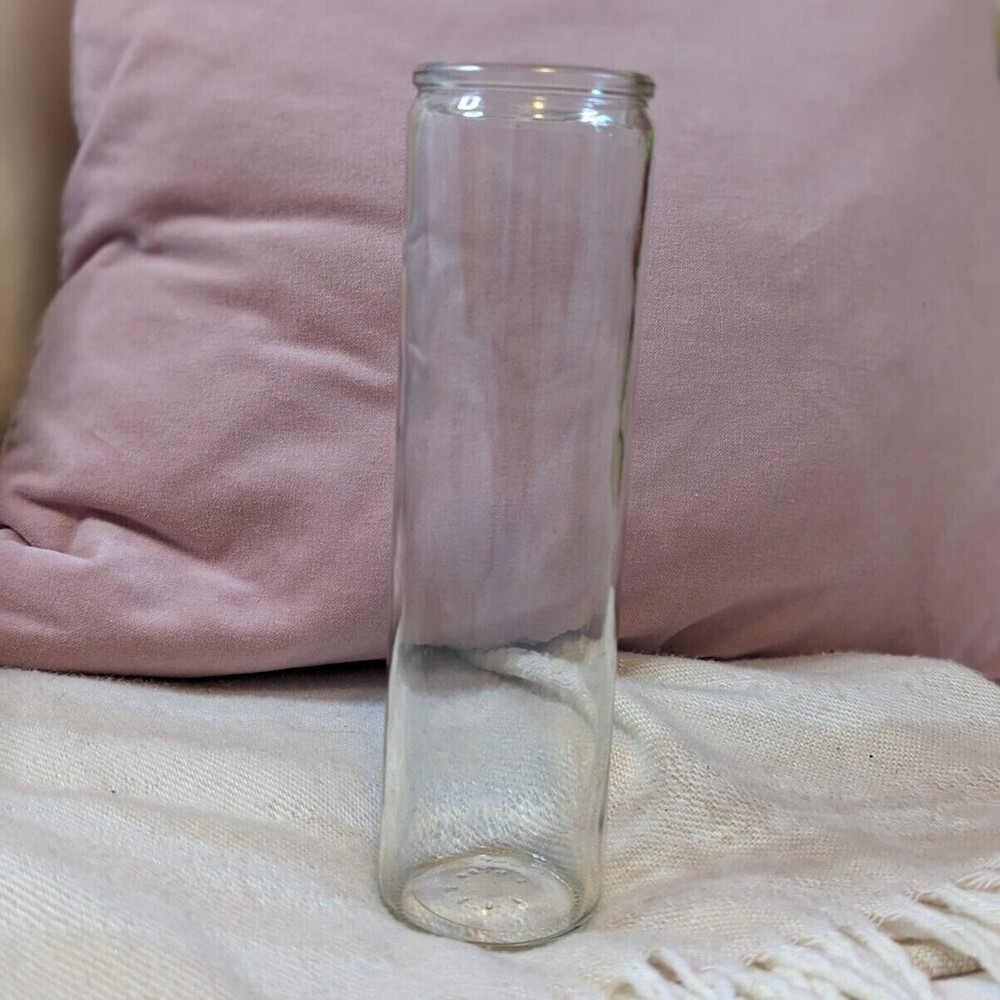 8" Tall Glass Prayer Candle Jars| EMPTY