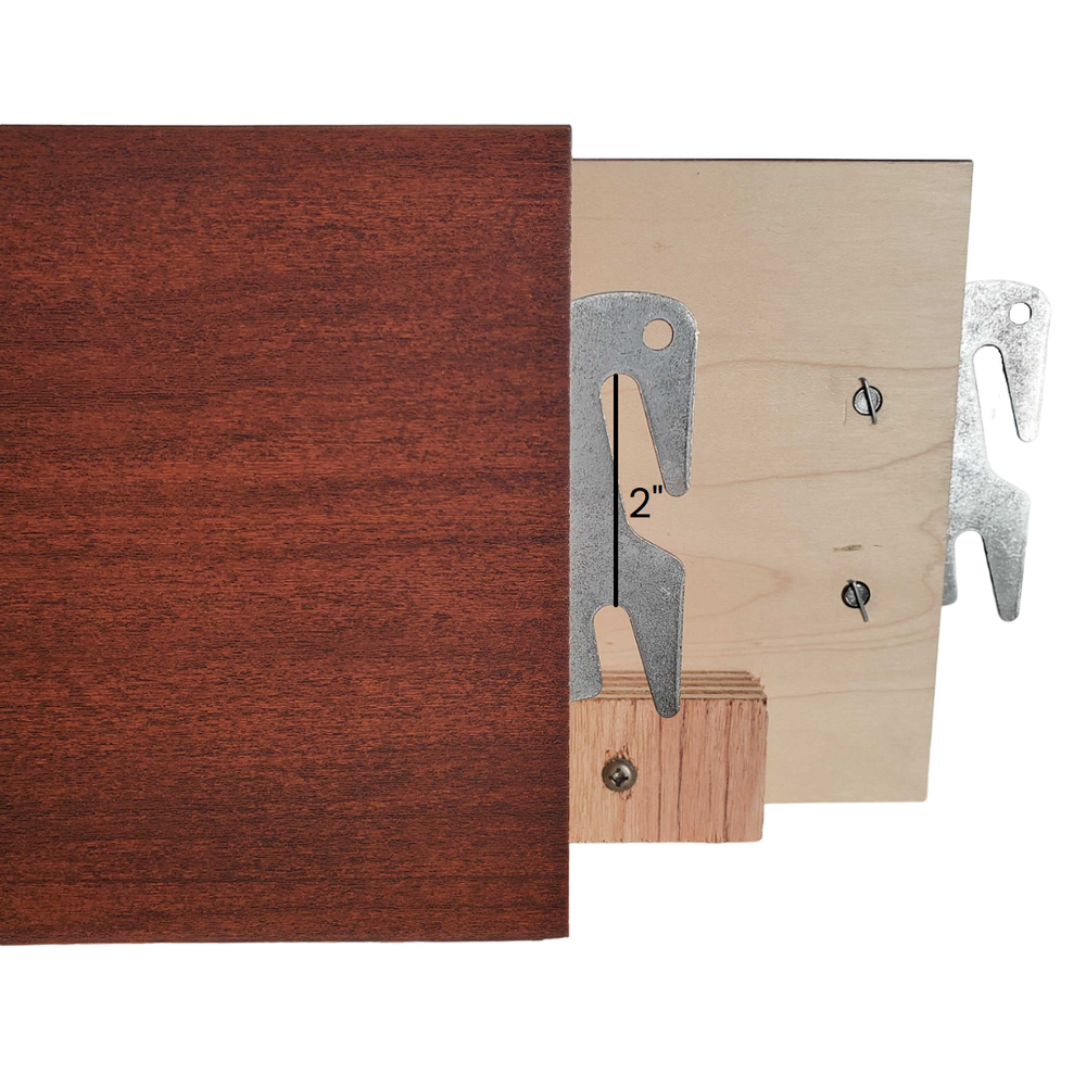 AS-IS Replacement Medium Finish Hook-On Wood Bed Frame Side Rails