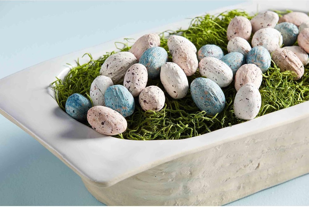 Mud Pie Mini Egg Filler Set, 2" x 2", White