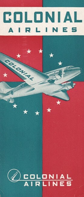 Colonial Airlines timetable 1942/09/01