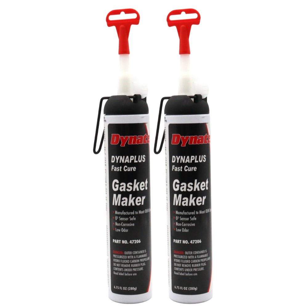 Dynatex DynaPlus Fast Cure Gasket Maker 6.75oz Sensor Safe & Low Odor (2-Pack)