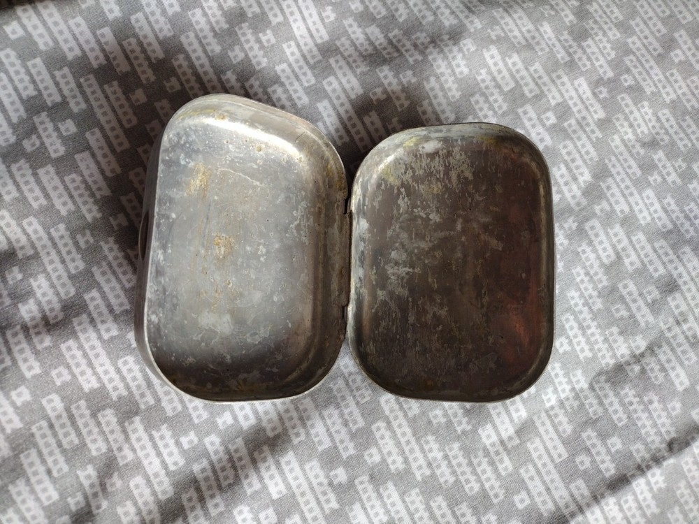 WW2 British Army Aluminium Soap Container Tin 1945