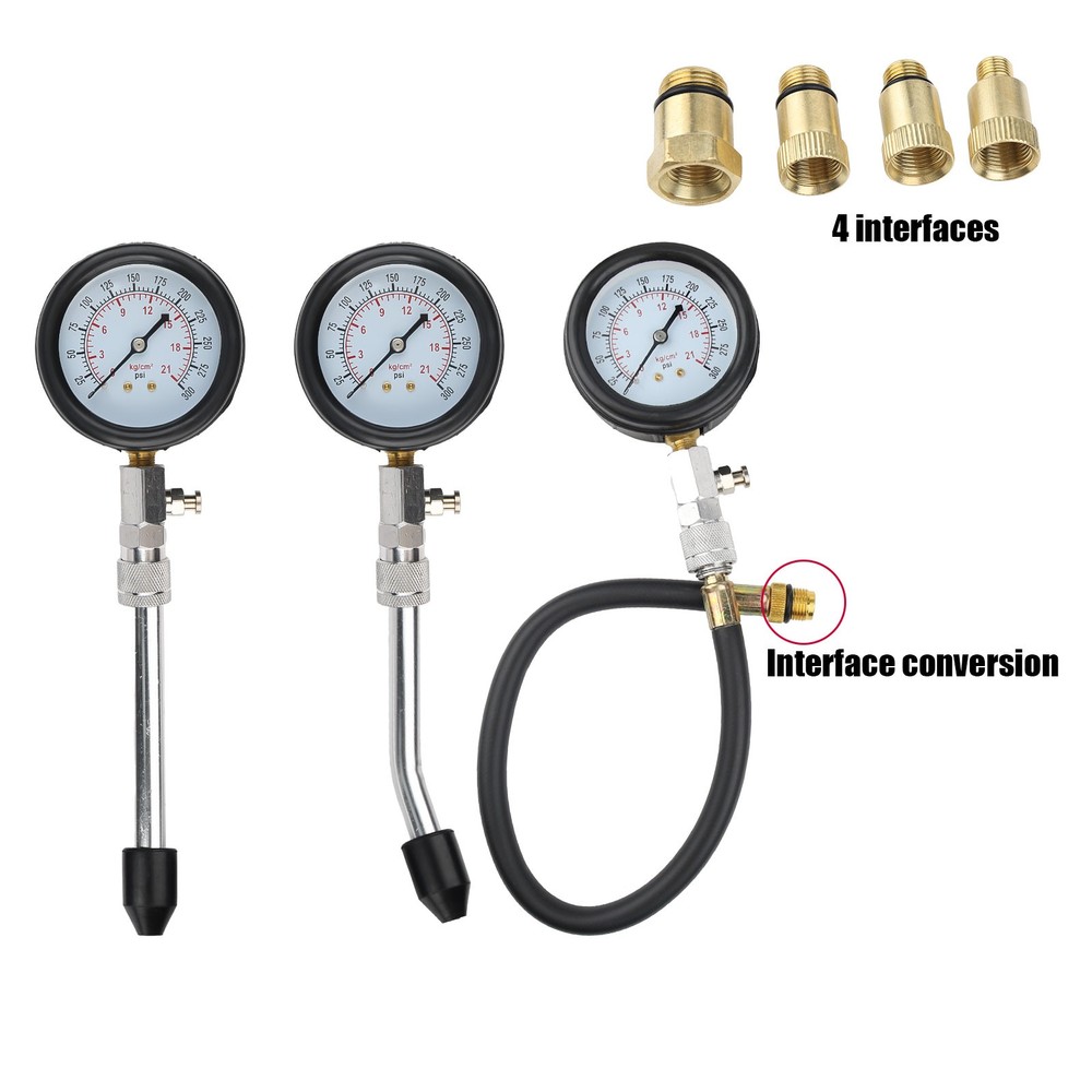 Engine Cylinder Compression Gauge Tester Kit Gas Engine Diagnostic Testing Tool