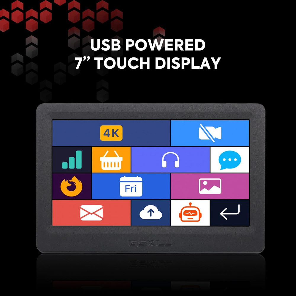 Wigidash PC Command Panel - 7 Inch Touch Display, up to 20 (5X4) Widget Grid, Cu