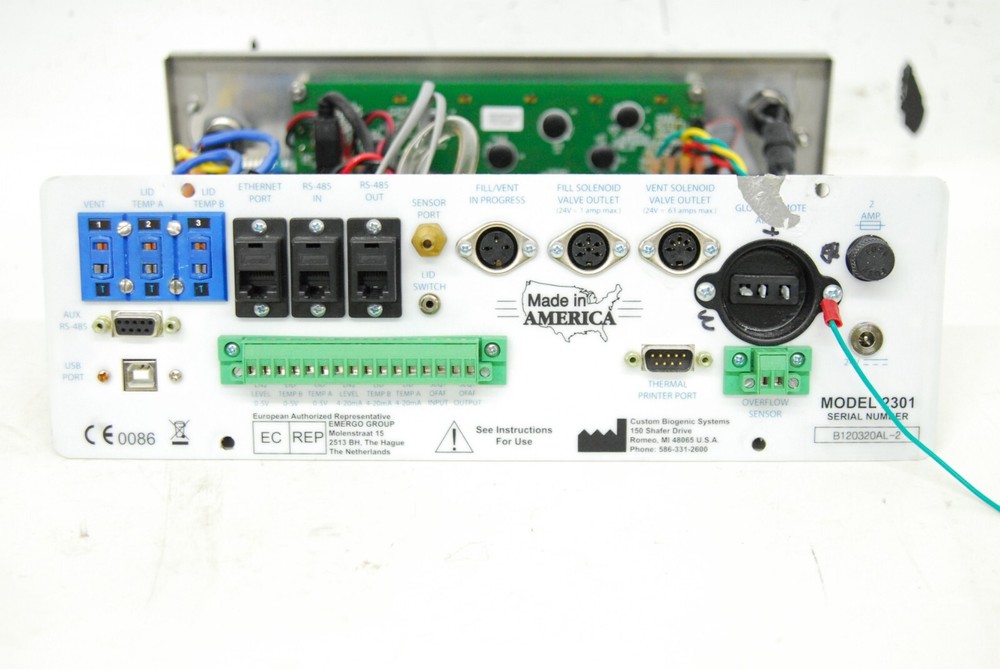 CBS Model 2301 Controller (from Cryo Freezer) Custom BioGenic Systems