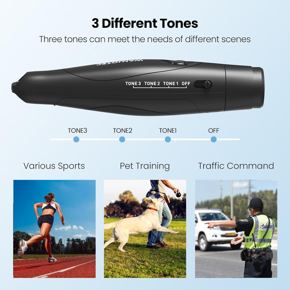 Electronic Whistle 2 Packs Battery Operated Whistle Adjustable 3 Different Lo...