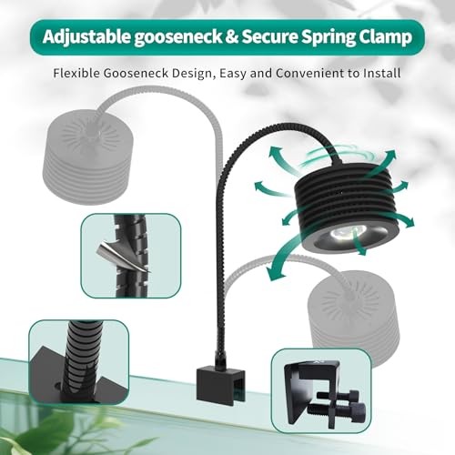 LED Aquarium Light, Full Spectrum Coral Reef Light, Remote Control Dimmable