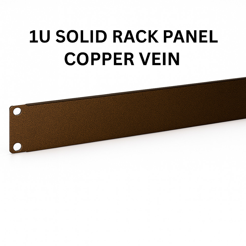 1U Solid Rack Panel –  Copper Vein– 19” Steel Cover