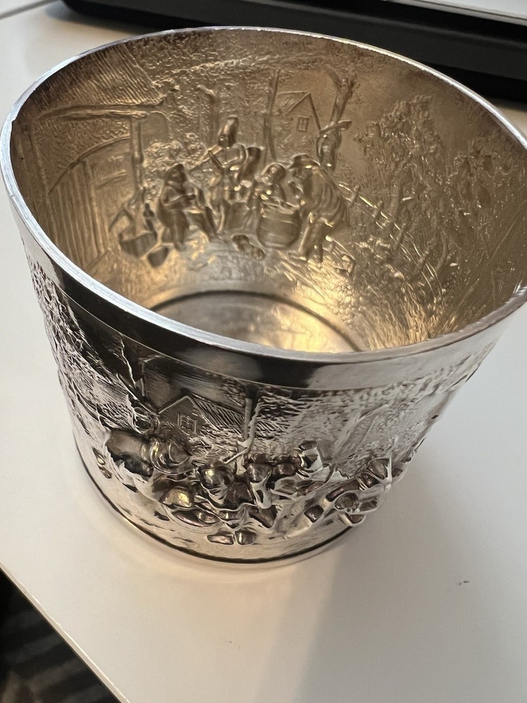 Silver Plated Match Holder / Cup