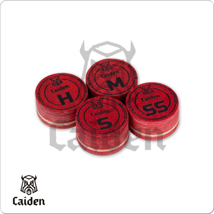CAIDEN WARRIOR MEDIUM RED PLAYING TIP 10 LAYER PREMIUM LEATHER NEW SHIPS FREE