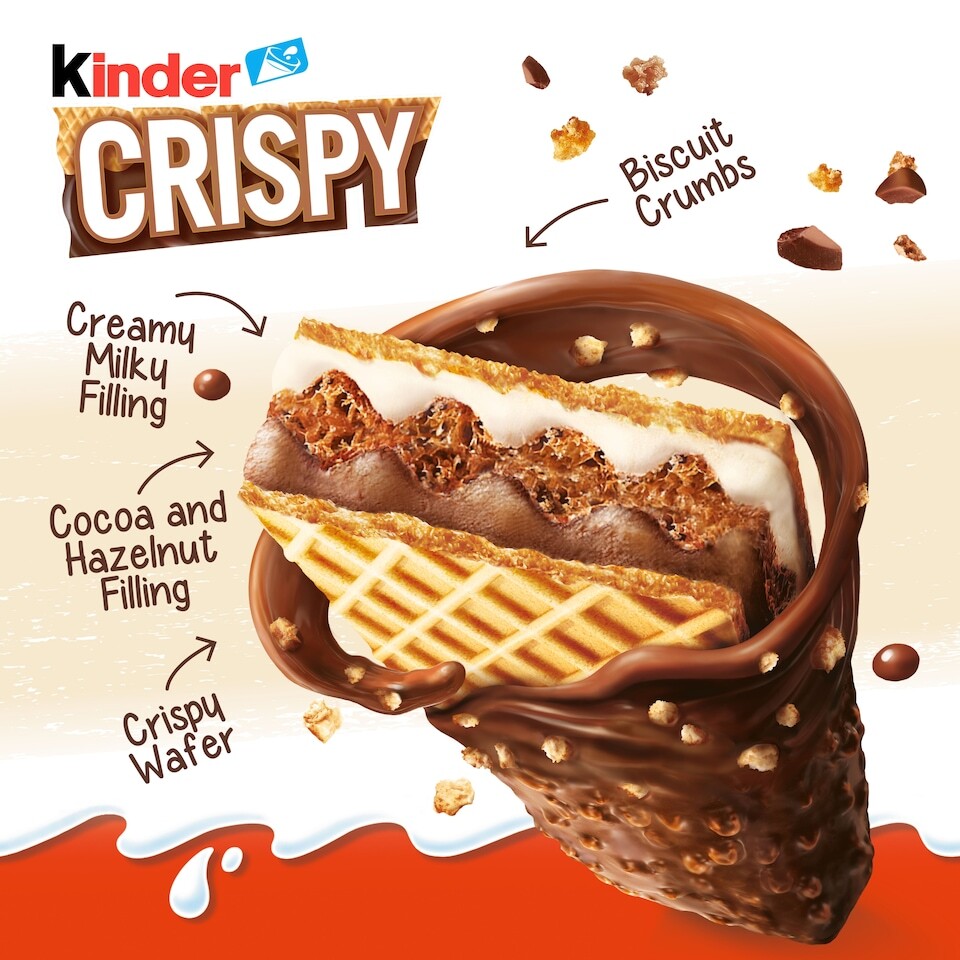 Kinder Crispy chocolate bars 34 g x 14 pcs