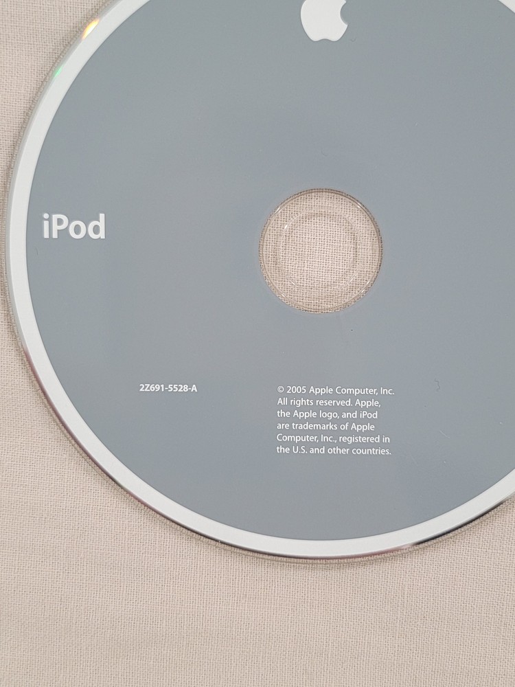 Apple iPod Software CD 2Z691-5528-A Drivers Utilities 2005 Mac Windows
