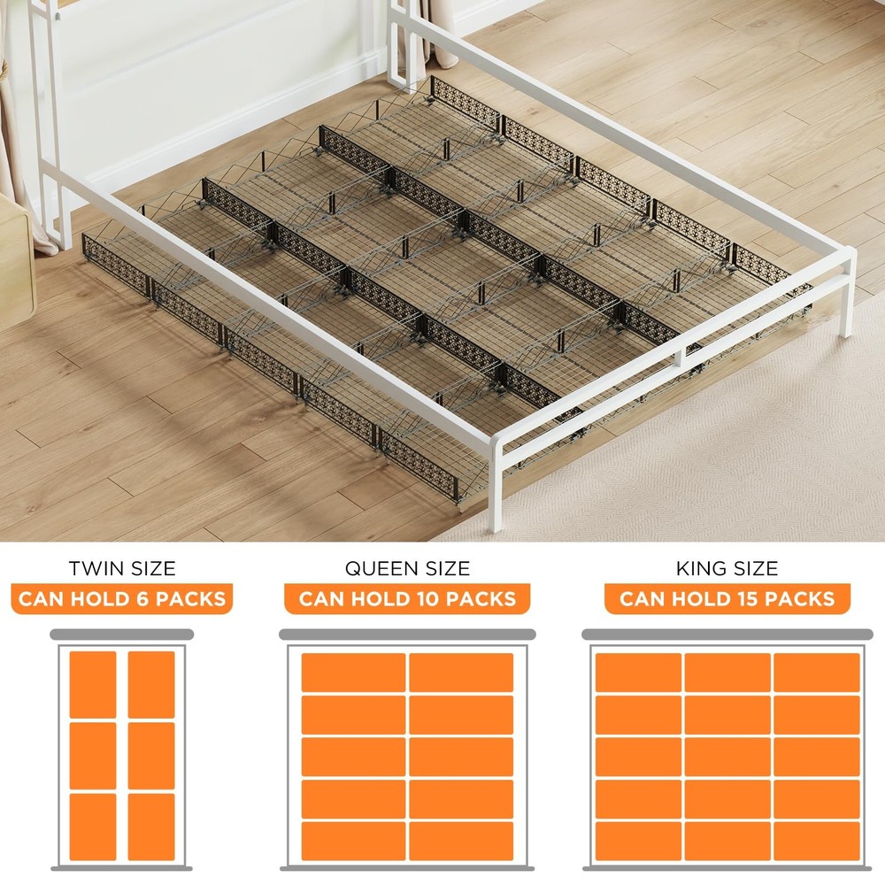 Under Bed Storage with Wheels, Rollable Under Bed Storage Container, Foldable...