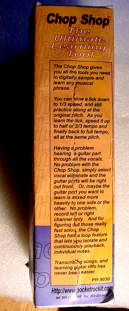 C Tech CHOP SHOP Constant Pitch Variable Speed Phrase SAMPLER W/ BOX & PAPERS