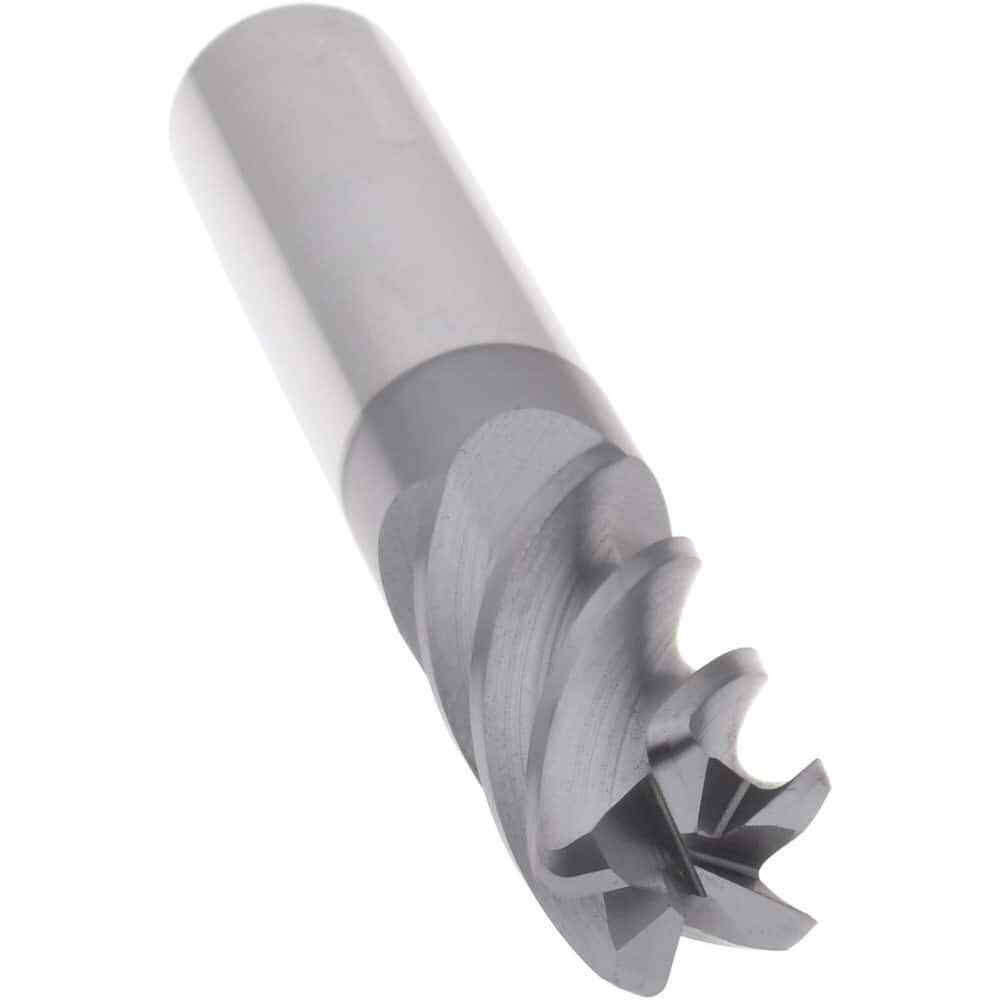 Accupro 1/2" Diam 5 Flute Single End Solid Carbide 0.06" Corner Radius End Mi...