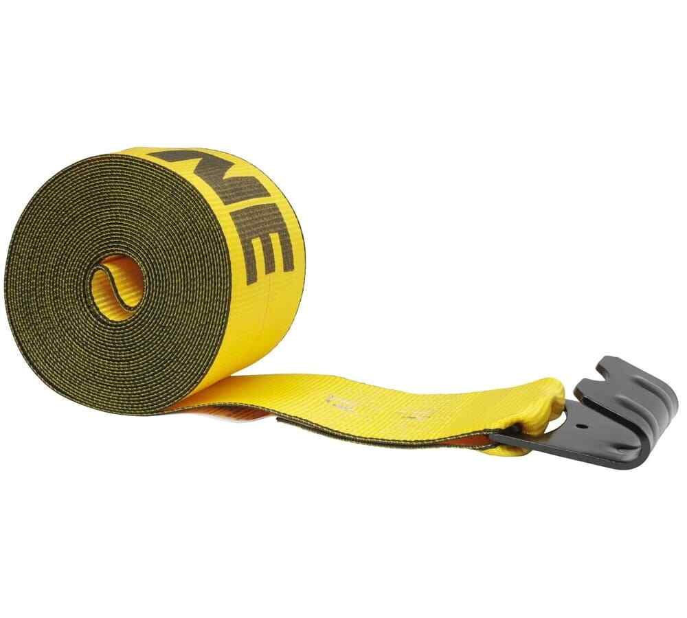 (4 Pack) 4" x 40' Winch Strap with Flat Hook - Kinedyne, Gold