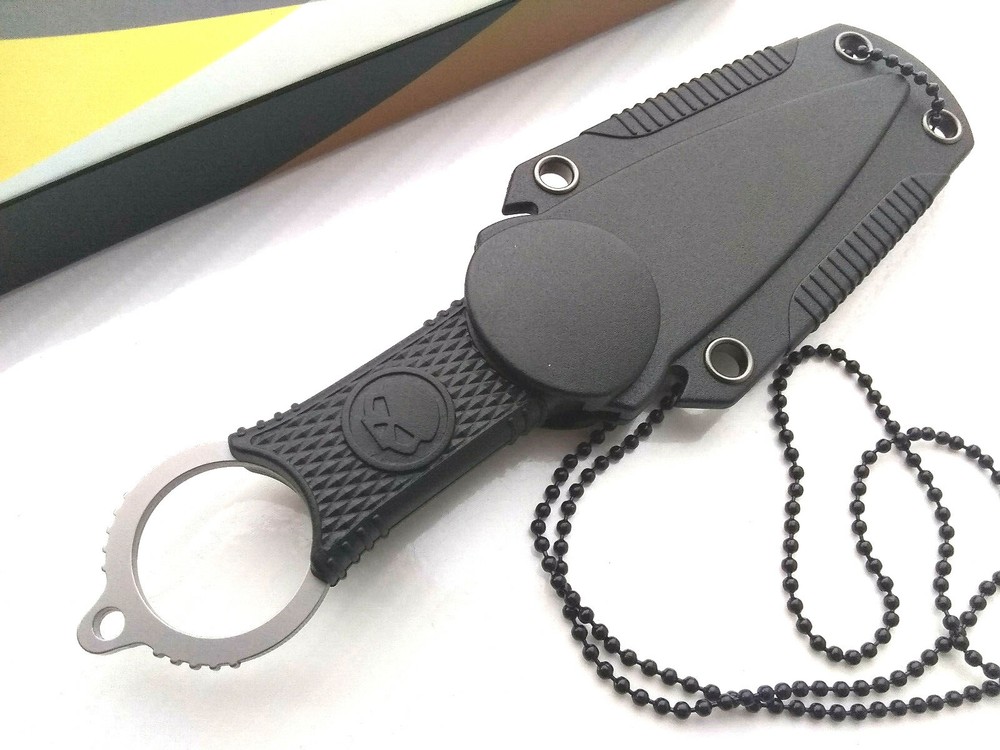 Concealed Carry Fixed Blade Neck Boot Knife Dagger Double Edge Sheath EDC