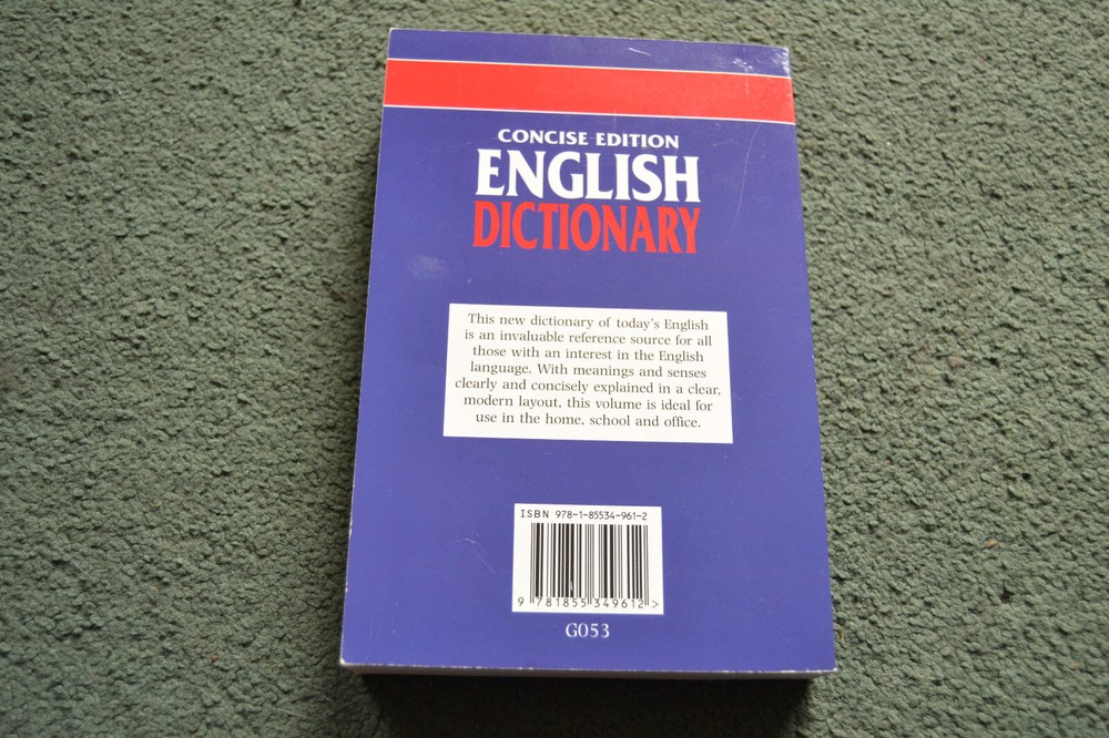 Webster's Reference Library Concise Edition English Dictionary Paperback 2011