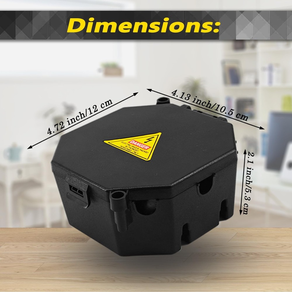 MIARALA Black Open Splice Junction Box (Single), Electrical Splice Box Wire J...