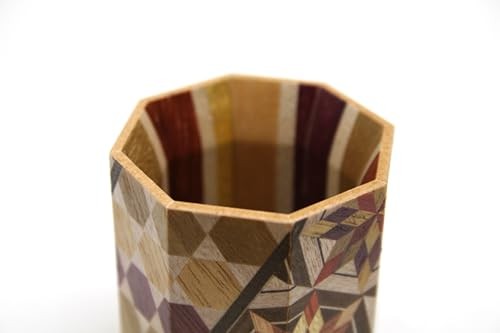 Marquetry Octagonal Toothpick Holder