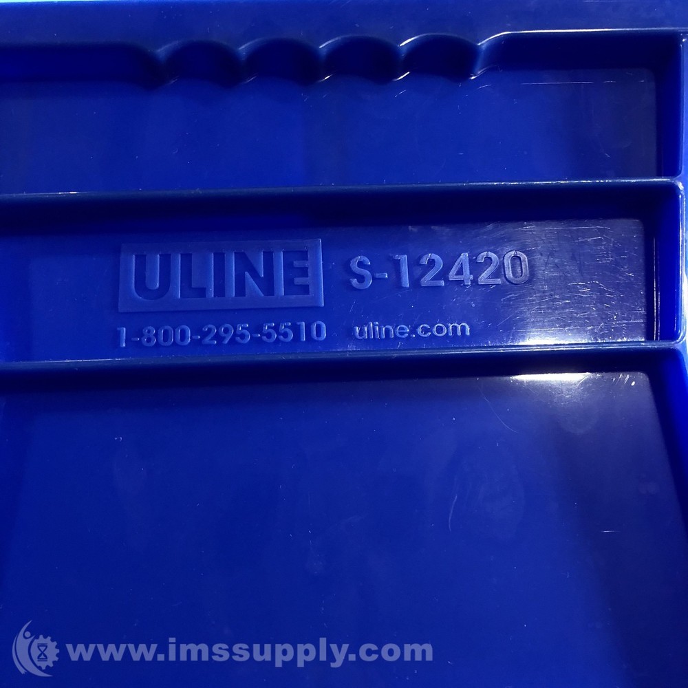 Uline S-12420 Blue Plastic Stackable Bin USIP