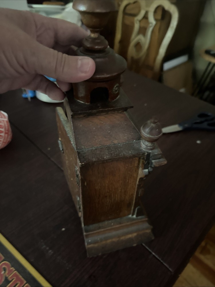 Vintage Wooden Desk Clock (Working)