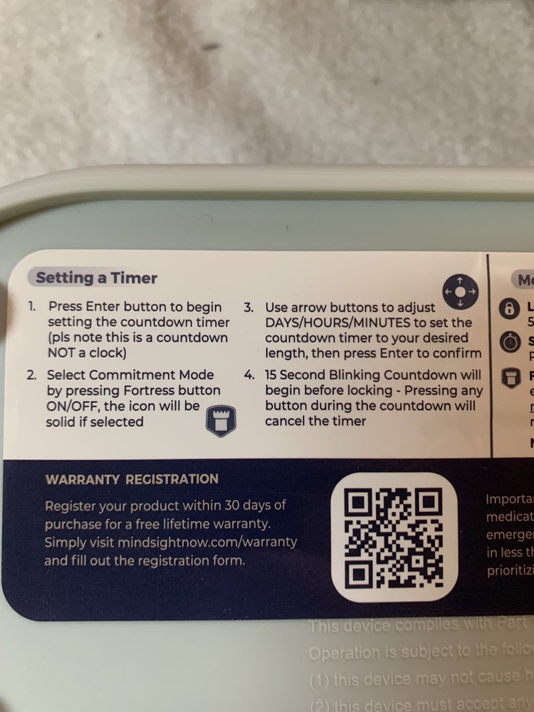 Mindsight Timed Lock Box (NIB)