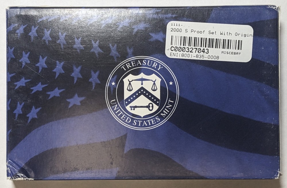 2000 S Proof Set With Original Box and COA