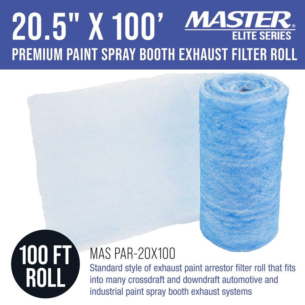 Master Elite Premium Paint Spray Booth Exhaust Filter Roll, Paint Arrestor