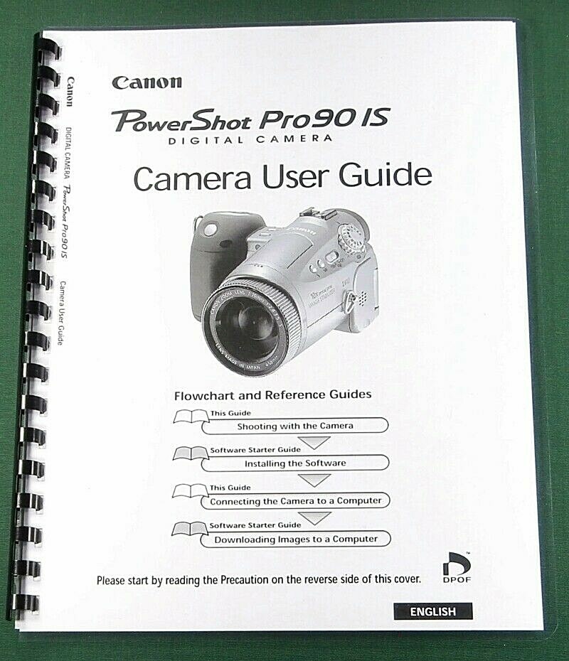 Canon PowerShot Pro90 IS Instruction Manual: 140 Pages & Protective Covers